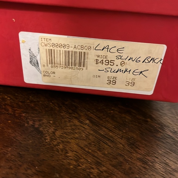 VALENTINO Black Lace Slingback Wedges/Espadrilles/Heels 39/9 - Picture 2 of 7